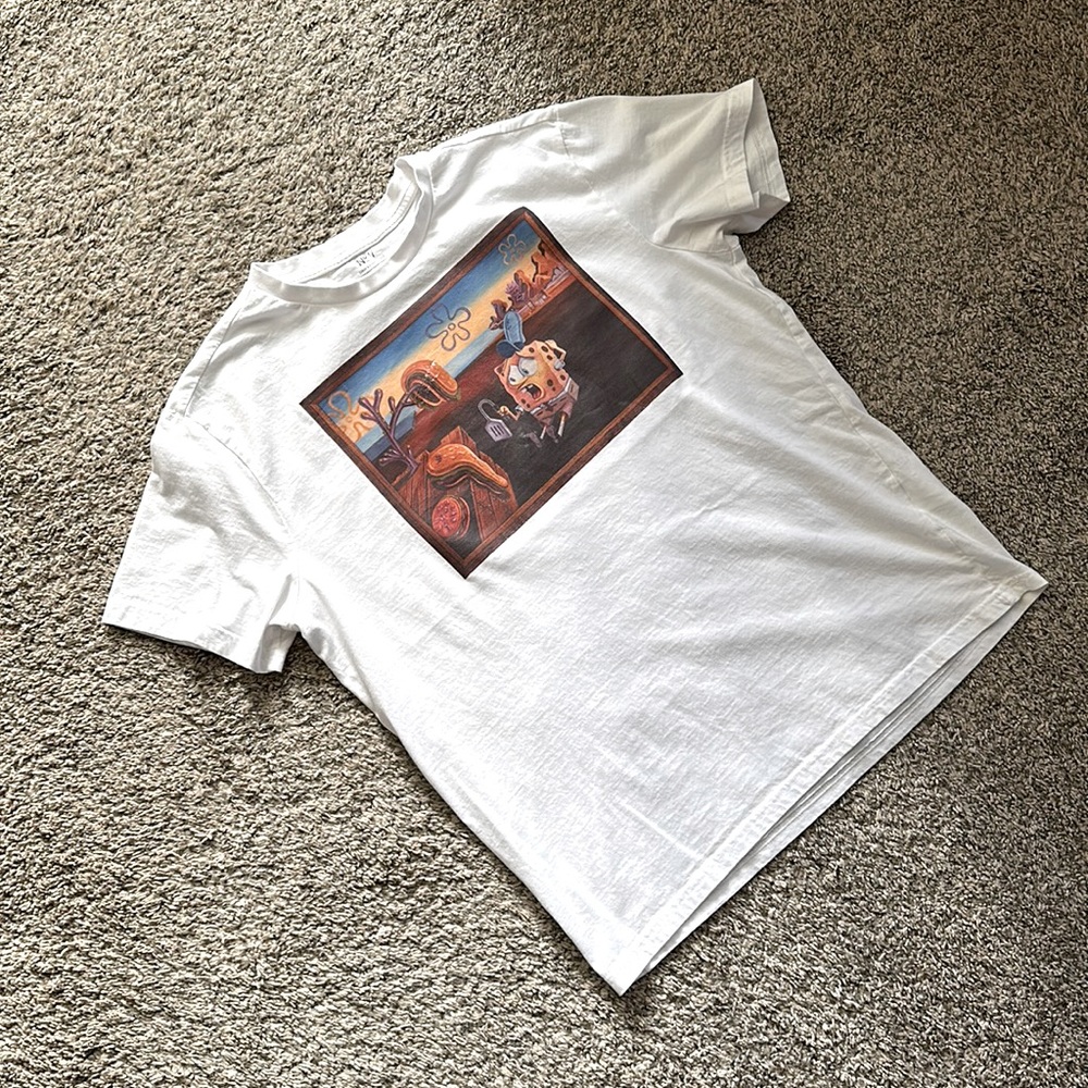 SpongeBob x Salvador Dali inspired art T-shirt M